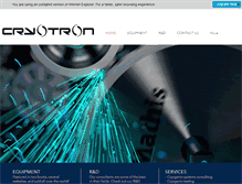 Tablet Screenshot of cryotron.com